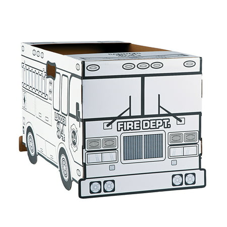 Fun Express - Cyo Fire Truck Box Costume 1 pc - Craft Kits - CYO - Paper - Misc CYO - Paper - 1