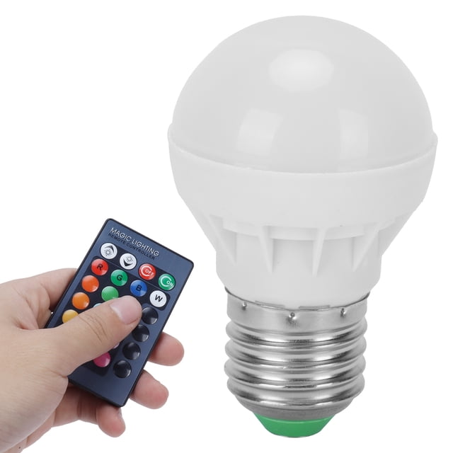 Bombilla RGB+W 3W E27 Control remoto Lámpara que cambia de color Decoración del hogar 85265V
