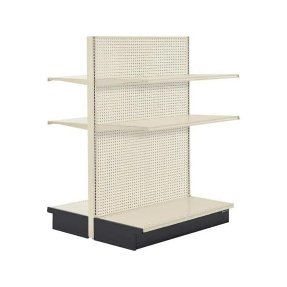 Global Industrial 243468 Gondola Shelving Double Sided Aisle Starter, 48 W x 35 D x 72 H in. - Beige