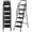 5 Steps-Black, variant on WoofPaw 3 Step Folding Ladder with Tool Tray - Carbon Steel, Space-Saving Design, Non-Slip PVC Feet & PP Platform, Ideal for Home/Office/Outdoor Use,White