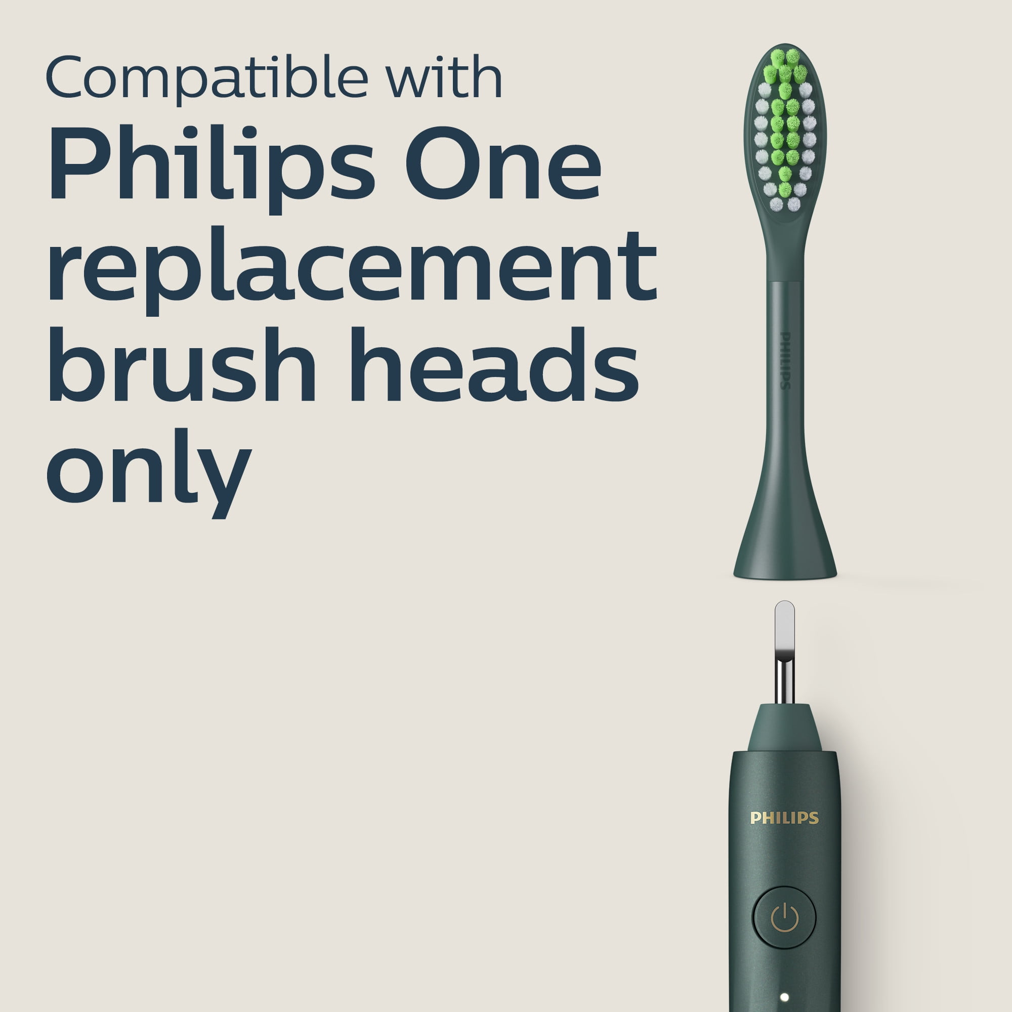 Philips One by Sonicare Rechargeable Toothbrush, Sage, HY1200/28