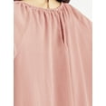 thumbnail image 4 of Jessica Simpson Women's Plus Elaine Ruffle Blouse with Long Sleeves, Sizes 0X-4X, 4 of 6