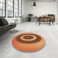 thumbnail image 4 of Ahgly Company Tapis d'Intérieur Rectangulaire Transitionnel Orange Lavable à la Machine, 2 Pieds x 5 Pieds, 4 of 7