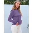 thumbnail image 3 of FUNING  Long Sleeve Shirts for Women Business Casual Tops Fall Fashion Outfits Basic Workout Tees Beach Vacation Clothes 2025, 3 of 6