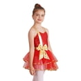 thumbnail image 2 of Zaldita Kids Girls Christmas Costume Ms.Santa Dress Sequined Ballet Tutu Dress Figure Ice Skating Red 6, 2 of 7