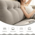 thumbnail image 3 of ANMINY Large Headboard Pillow - Removable Cover | 100% Cotton Filling | Bolster for Daybed & Sofa, 3 of 7