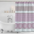 thumbnail image 3 of Farm Fruits Shower Curtain, Waterproof Shower Curtains for Bathroom, Watermelon Lemons Peach Pink Grey Striped Washable Fabric Bathtub Curtain Set Bath Decor with 12 Hooks Stall 36"x72", 3 of 8