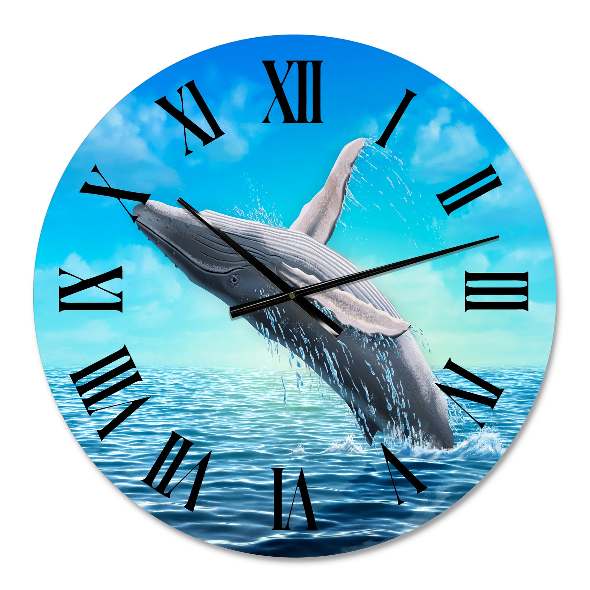 Designart 1 in Quartz Farmhouse Wall Clock
