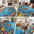 thumbnail image 5 of Ocean Diving Cat Area Rugs 8'x10', Washable Small Throw Rugs for Living Room Patio, Coastal Coral Fish Marine Life Indoor Outdoor Rug Non-Slip Low Pile Carpet Runner Reversible Floor Mats, 5 of 8