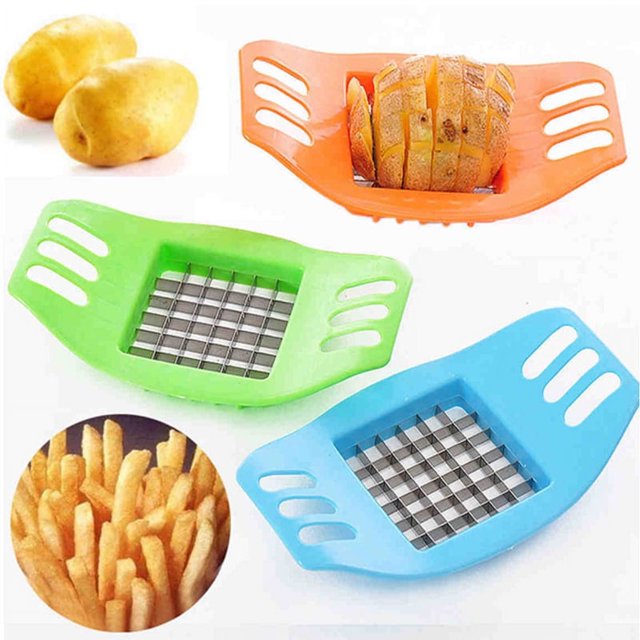 Cortador de patatas fritas/verduras con rejillas de corte, 2 uds., Color aleatorio, 17,5*10,5*3,5 cm