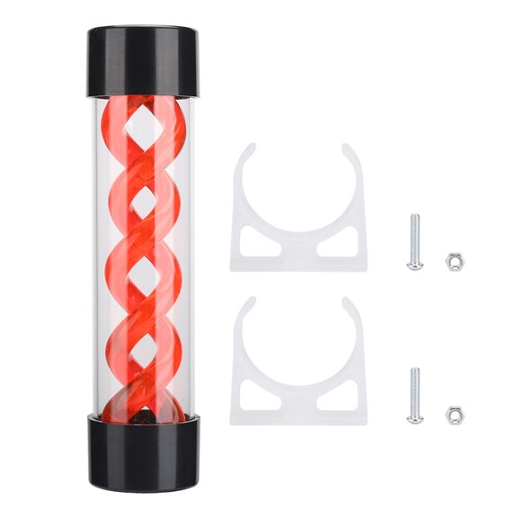 Tanque de agua de 200 mm con rosca G1/4 para PC, accesorio enfriador de computadora de escritorio, color rojo