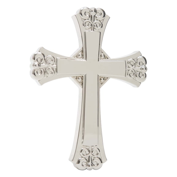 Creative Gifts International  6 x 4.5 in. Cross with Wall Hanging Option - Silver