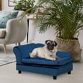thumbnail image 4 of Noaman PawHut Luxury Small Dog Bed with Hidden Storage, 29.9" L x 17.7" W x 16.9" H, Soft 3" Foam Couch for Puppies & Small Breeds, Modern Blue Pet Furniture, 4 of 10