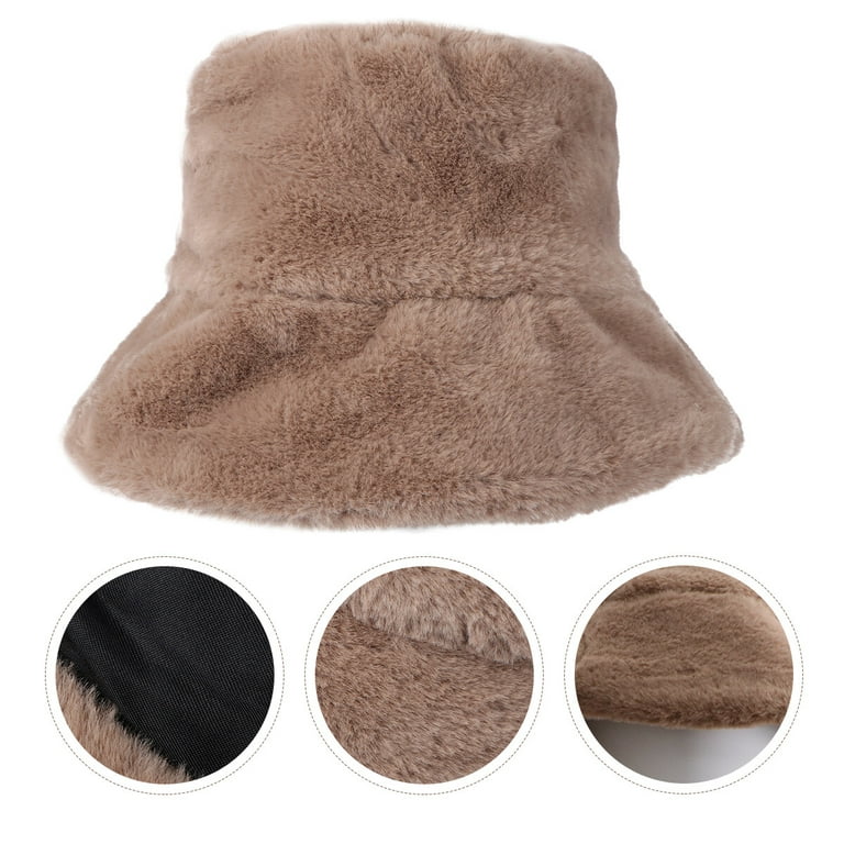 HOMEMAXS 1Pc Lovely Simple Hat Plush Warm Fisherman Hat Casual Hat  Accessories for Women 