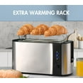 IKICH 4Slice Long Slot Toaster with Warming Rack, 6 Browning Control