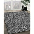 thumbnail image 3 of Ahgly Company Machine Washable Indoor Round Transitional Dark Gray Black Area Rugs, 3' Round, 3 of 7