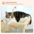 thumbnail image 5 of PAWZ Road Cat Tree 28.3" Cat Tower with Large Basket Top Perch and Scratching Posts Pad for Indoor Cats, Beige, 5 of 8