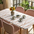 thumbnail image 3 of Orange Branches Table Cloths for 4 Foot Rectangle Tables, Modern Abstract Art Forest Silhouettes Patio Waterproof Elastic Fitted Tablecloths, Washable Rectangular Table Cover for Camping, 3 of 8