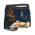 thumbnail image 2 of KLL Starry Sky Sleep White Bear Men's Cotton Boxer Briefs Underwear-XX-Large, 2 of 8