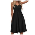 thumbnail image 2 of Sngxgn Women Full Slip for Under Dresses Adjustable Spaghetti Strap Sleeveless Dress Women's Slip Long Dress(Black,L), 2 of 8