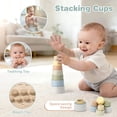 thumbnail image 2 of Baby Toys 6-12 Months, Montessori Shape Sorter & Stacking Rings & Cups & Sensory Balls, Teething & Stacking Toys for 6+ Months, Neutral Color Gift for Boys Girls, 2 of 8