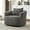Grey, variant on Euroco 360° Swivel Accent Chair with Ergonomic Armrests and Luxe Boucle Cushion