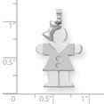 thumbnail image 2 of 14K White Gold AA Diamond Kid Pendant, 2 of 2