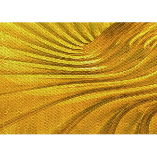 Ahgly Company Tapis d'Intérieur Lavables en Machine à l'État de Transition Jaune Foncé, 2' x 4'