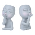 thumbnail image 4 of Flowerpot Planter Pot Sculpture Flower Pot Flying Kiss Flower Pot Sculpture Flower Pot Resin Portrait Flying Kiss Flower Pot Planter Pot Closed Eye Flower Pot, 4 of 8