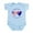 Sky Blue, variant on CafePress - Australia USA Friends Infant Bodysuit - Baby Light Bodysuit, Size Newborn - 24 Months