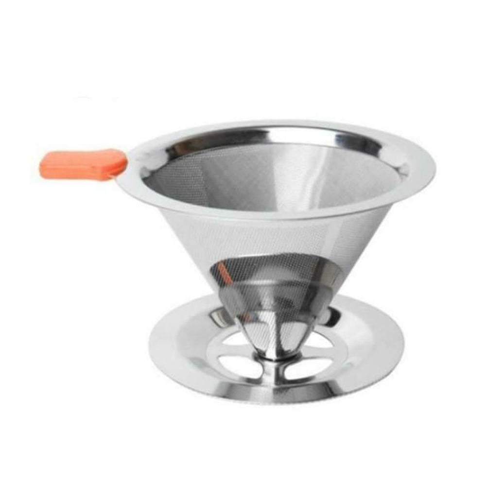Reusable Stainless Steel Coffee Funnel Dripper Pour Over ...