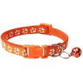 thumbnail image 3 of Paquete de 2 huellas y collar reflectante para gatos con cascabel Collar básico para perros y gatos Hebilla Collar ajustable de poliéster para perros y gatos o cinturones de seguridad Xemadio WMZL-635-5, 3 of 3