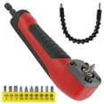 thumbnail image 2 of Right Angle Attachment Multifunctional 90° Right Angle Drill Adapter with 10 Bits and 1 Extension Rod Magnetic 90° Drill Bit Corner Adapter High Torque for Drilling Holes, 2 of 11