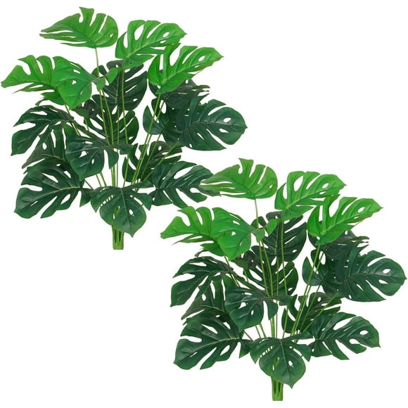 32'' Artificial Palm Plants Leaves, Faux Tropical Palm Tree Leaf, Palm Tree Artificial Plants Fake Tree Large Tropical Leaves for Indoor Outdoor Home Office Decoration