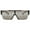 Black/Gray Burberry Silver/Gold, variant on Men's White Flat Top Shield Sunglasses with Brand Graphic Mirror Lens Made in Italy