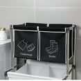 thumbnail image 2 of Harper & Bright Designs Laundry Hamper 2 Tier Laundry Sorter with 4 Removable Bags for Organizing Clothes, Laundry, Lights, Darks, 2 of 9