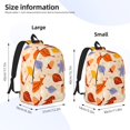 thumbnail image 4 of XMXT Backpack for School Work, Autumn Nut Leaves Canvas Bookbag Travel Bag for Women Men, S, 4 of 7