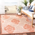 thumbnail image 2 of Safavieh Courtyard Jessie Damask Indoor/Outdoor Area Rug, Natural/Terracotta, 2'7" x 5', 2 of 9