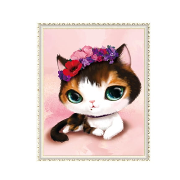 fashionhome Broderie de Dessins en Strass 5D, Peinture Diamant DIY, Point de Croix Loup, Décoration Maison
