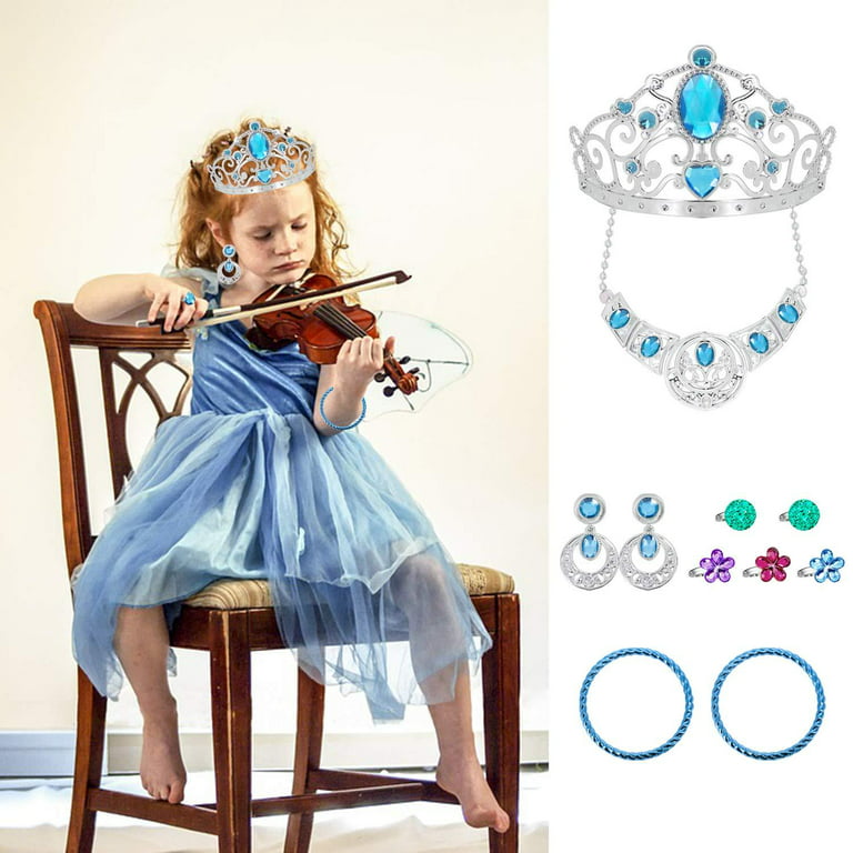 24 Pcs Little Girl Jewelry Set Kids Unicorn Necklace Cute Woven Bracelet  Ring for Girls Pretend Dress up Party Favor (Vivid Style)