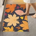 thumbnail image 2 of SKYSONIC Bath Mats Toiletry Mat Fall Leaves Print, Fluffy Plush Absorbent Bath Rugs Carpet with Non Slip Bottom for Bathroom Floor Toilet Tub and Shower,23.6"x15.7"+17.3"x13.4", 2 of 7
