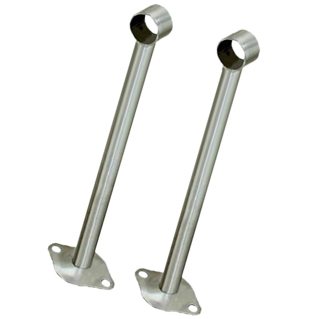 2 piezas de soportes de techo de acero inoxidable, soportes de techo, portacañas, ropa Φ32x300mm Zulema Soporte de la base del riel del armario