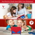 thumbnail image 7 of ELEHOLD for iPad 9.7 inch 6th/5th 2018/2017 & iPad Air 2 Rugged Case, Cute Cartoon Kids Friendly Built-in Double Kickstand Full Protection Shockproof Children Case,Red+Blue, 7 of 7