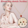 thumbnail image 3 of PVCS Pendentif Chaîne de Clavicule en Cristal de Collier d'Amour Multicolore de Dames, 3 of 4