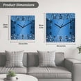 thumbnail image 5 of Modern Blue Wooden Wall Clock Silent Non Ticking, Abstract Diamond Luxury Gradient Square Wall Clocks Battery Operated, Decor Clock for Home Office, Living Room, Kitchen, 10 Inch, 5 of 9