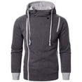 thumbnail image 1 of LOVZFMLL Jackets for Men Man Fashion Leisure Solid Color Side Pull Hooded Pocket Cardigan Long Sleeves, 1 of 4