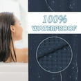 thumbnail image 5 of CAILDANL Grey Shower Curtain and Liner Set - 230GSM Waffle Weave Textured Heavy Duty,Hotel Luxury Weighted Bath Curtain,71W x 74H, 5 of 7