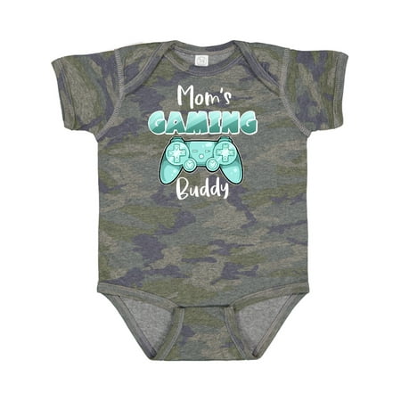 

Inktastic Mom s Gaming Buddy- Aqua Controller Gift Baby Boy or Baby Girl Bodysuit