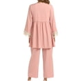 thumbnail image 5 of Womens Fashion New Loose Casual Solid Color Cardigan Long Sleeved Pants Two-piece Set Trendsetting Women's Apparel, 5 of 6