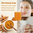 thumbnail image 2 of Organic Turmeric Soap for Dark Spots, Natural Face Wash for Clear Skin, Cleanses & Smooths, Removes Oil & Impurities for All Skin Types(3pcs), 2 of 7
